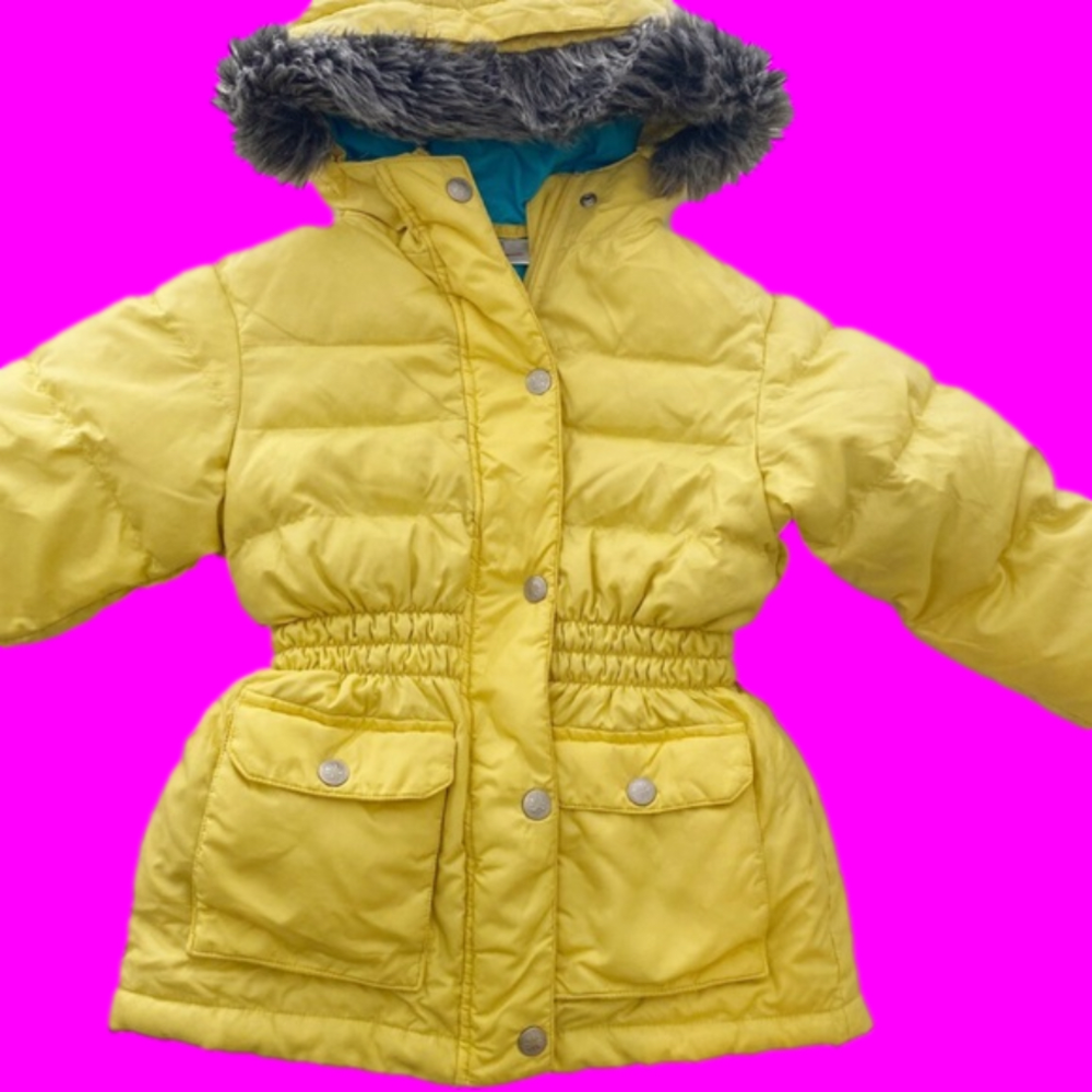 Hanna Andersson Yellow puffer jacket